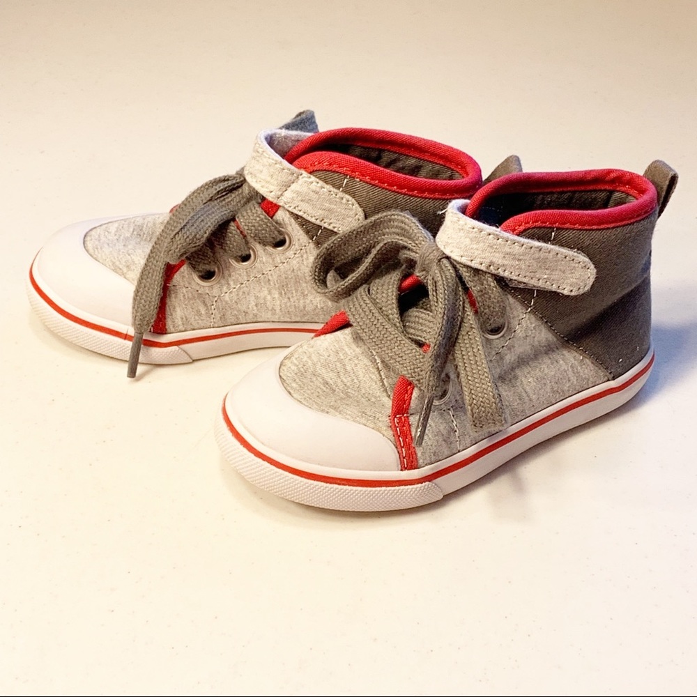 Gymboree Grey Boys High Top Sneakers 8